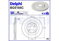 Bromsskiva BG5184C Delphi