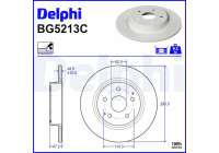 Bromsskiva BG5213C Delphi