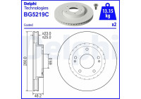 Bromsskiva BG5219C Delphi