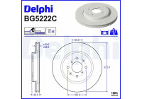 Bromsskiva BG5222C Delphi