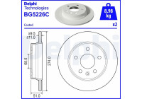 Bromsskiva BG5226C Delphi