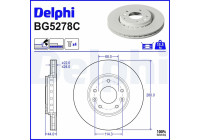 Bromsskiva BG5278C Delphi