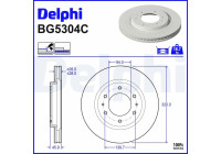 Bromsskiva BG5304C Delphi