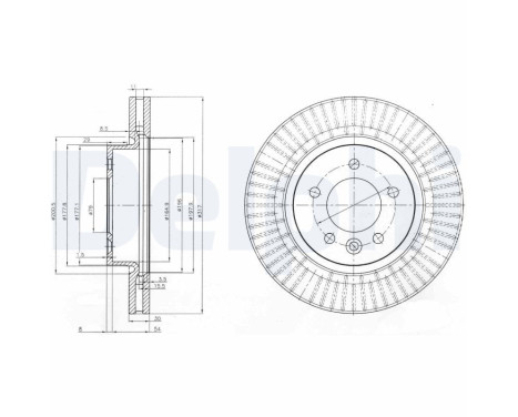 Bromsskiva BG9006C Delphi