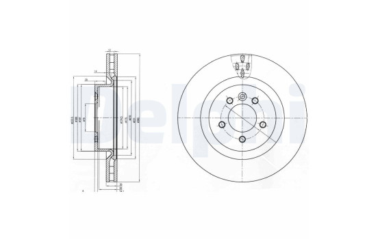 Bromsskiva BG9007C Delphi