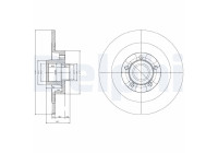 Bromsskiva BG9024RS Delphi