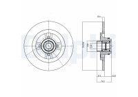 Bromsskiva BG9025RS Delphi