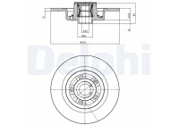 Bromsskiva BG9026RS Delphi