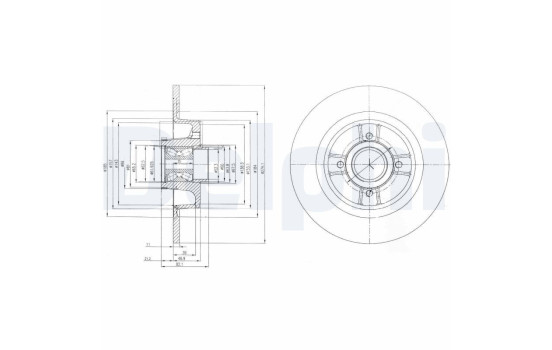 Bromsskiva BG9029RS Delphi