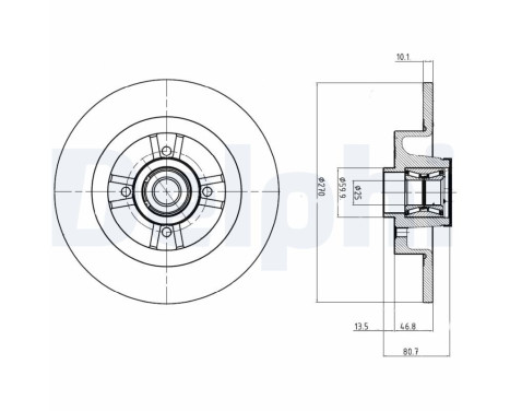 Bromsskiva BG9032RS Delphi