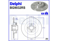 Bromsskiva BG9032RS Delphi