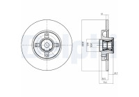 Bromsskiva BG9053RSC Delphi