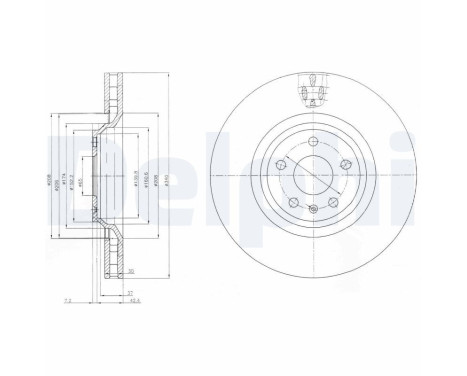 Bromsskiva BG9054 Delphi