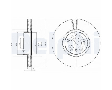 Bromsskiva BG9063C Delphi