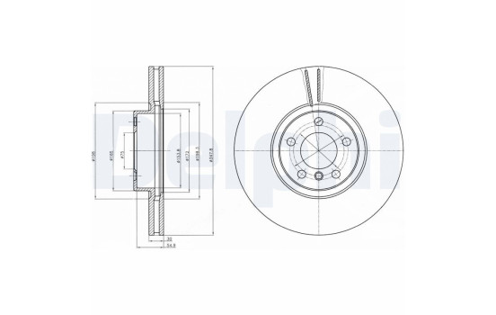 Bromsskiva BG9063C Delphi