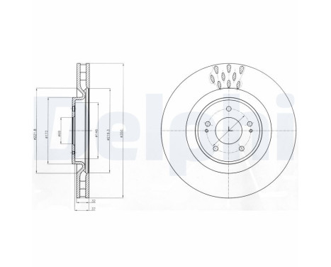 Bromsskiva BG9072C Delphi