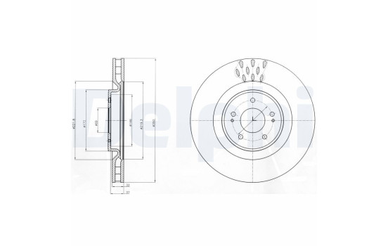 Bromsskiva BG9072C Delphi