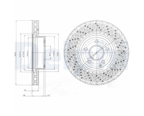 Bromsskiva BG9076C Delphi