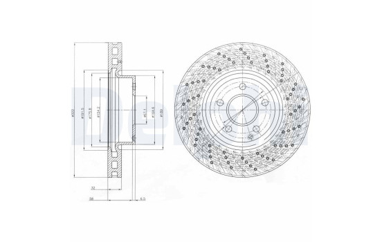 Bromsskiva BG9076C Delphi
