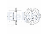 Bromsskiva BG9081C Delphi