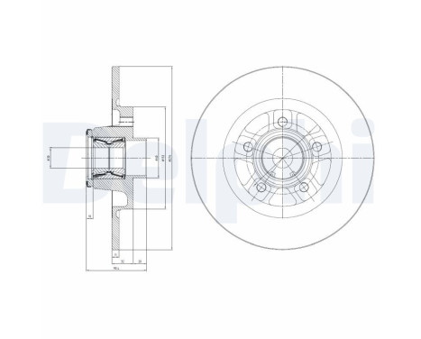 Bromsskiva BG9113RSC Delphi
