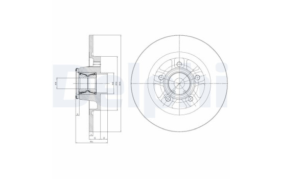 Bromsskiva BG9113RSC Delphi