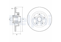 Bromsskiva BG9132RS Delphi