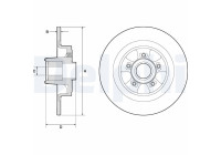 Bromsskiva BG9133RS Delphi