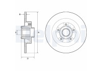 Bromsskiva BG9134RS Delphi