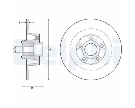 Bromsskiva BG9135RS Delphi