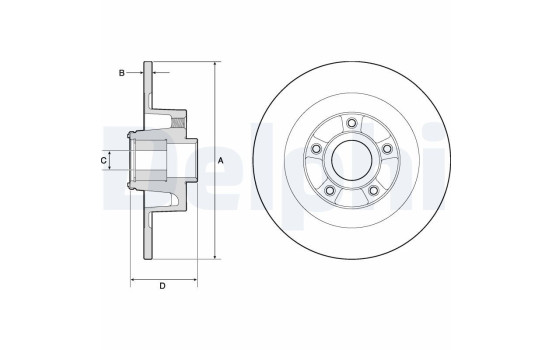 Bromsskiva BG9135RS Delphi