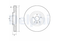 Bromsskiva BG9167C Delphi