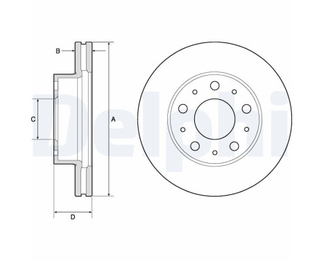 Bromsskiva BG9180C Delphi