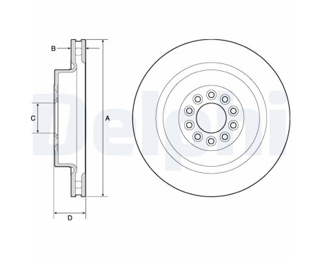 Bromsskiva BG9182C Delphi