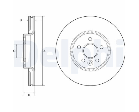 Bromsskiva BG9184C Delphi