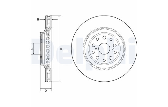 Bromsskiva BG9186C Delphi