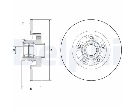 Bromsskiva BG9190RSC Delphi