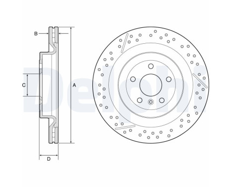 Bromsskiva BG9223C Delphi