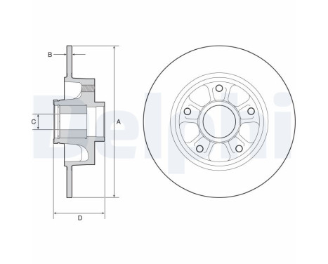 Bromsskiva BG9230RSC Delphi