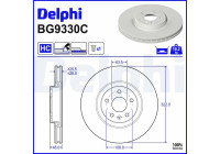 Bromsskiva BG9330C Delphi
