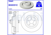 Bromsskiva BG9351C Delphi