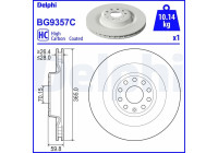 Bromsskiva BG9357C Delphi