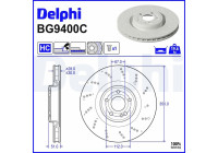 Bromsskiva BG9400C Delphi