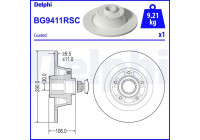 Bromsskiva BG9411RSC Delphi
