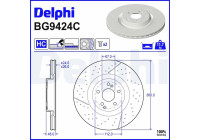Bromsskiva BG9424C Delphi