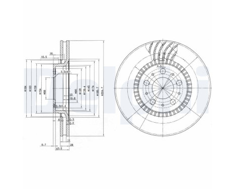 Bromsskiva BG9514 Delphi