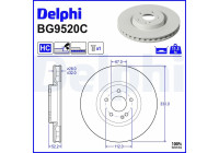 Bromsskiva BG9520C Delphi