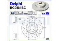 Bromsskiva BG9581BC Delphi