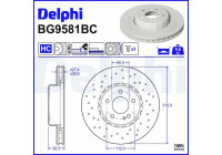 Bromsskiva BG9581BC Delphi
