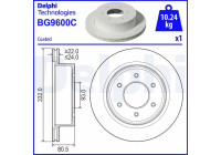 Bromsskiva BG9600C Delphi